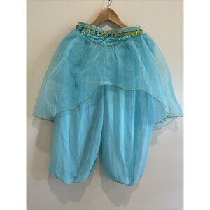 Disney Jasmine Costume Bottoms Sz 9/10 Blue Pants Up To 140cm/55” Halloween Cos.
